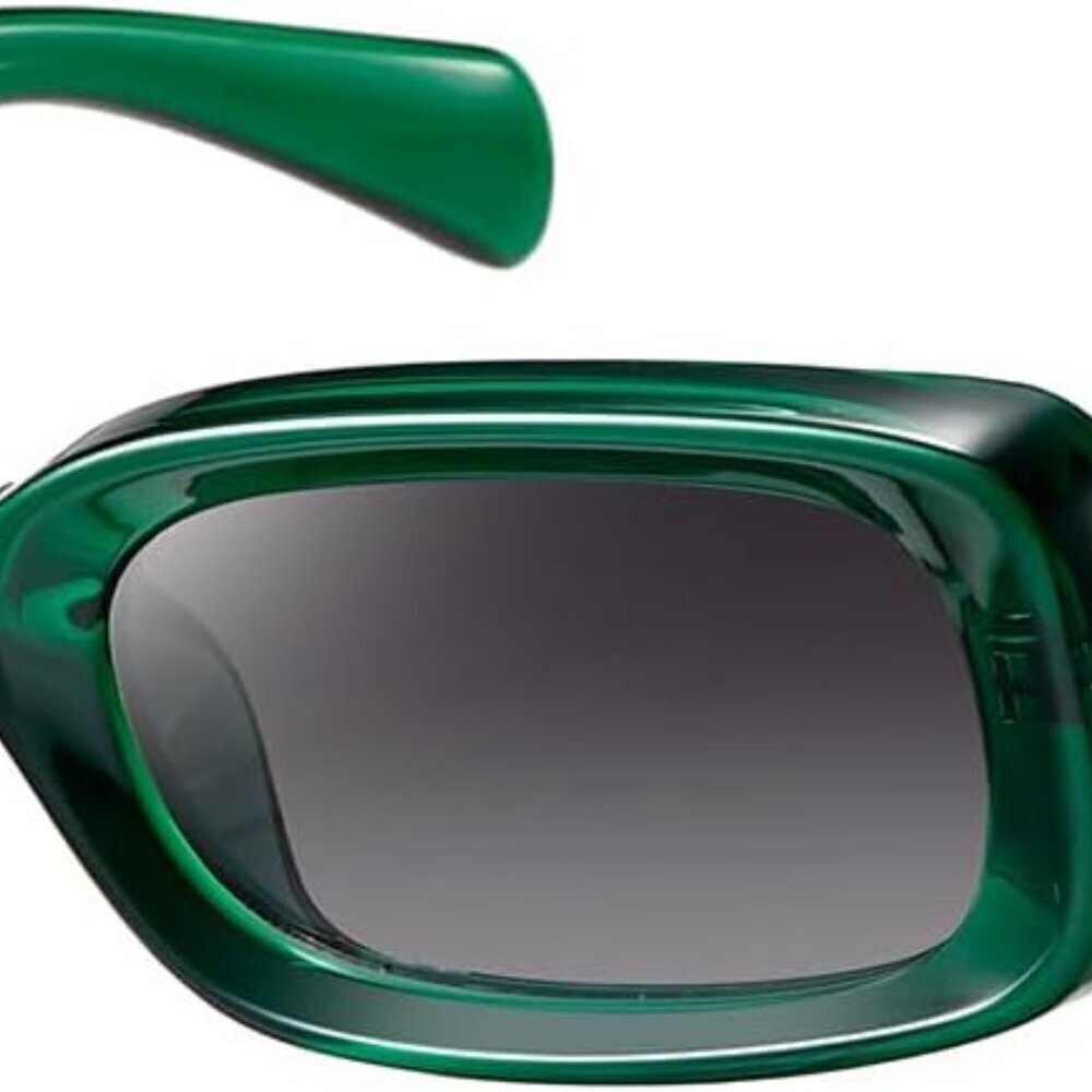 Retro Rectangle Sunglasses Women Men UV Protection Thick Frame Shades